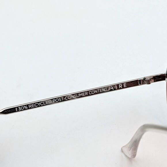 Aire Venatici Women's Fashion Aviator Sunglasses Silver/Cinnamon Tint One Size - Picture 5 of 8